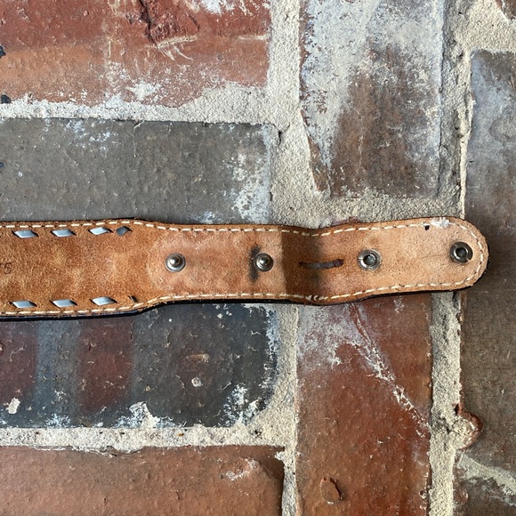 Tooled leather belt with acorns & leaves design and “MIKE” on back - Picture 9 of 12